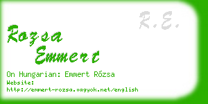 rozsa emmert business card